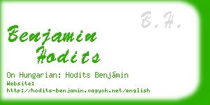 benjamin hodits business card